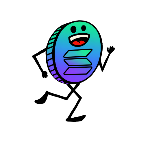 Solana coin character running